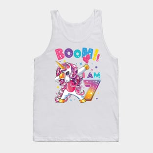 Kids Dabbing Birthday Shirt 7 Years Old Birthday Outfit Girls Tank Top